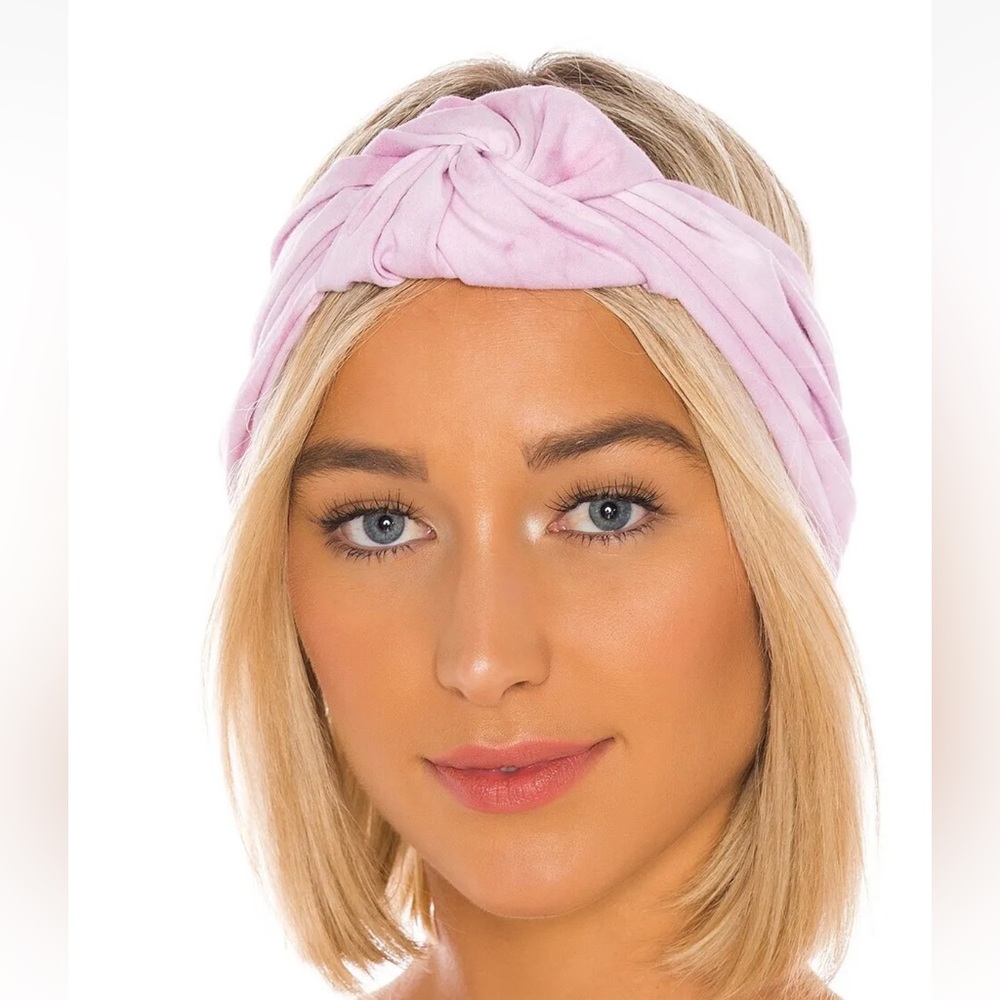 Jennifer Behr Classic Silk Satin Turban Headwrap in PINK
